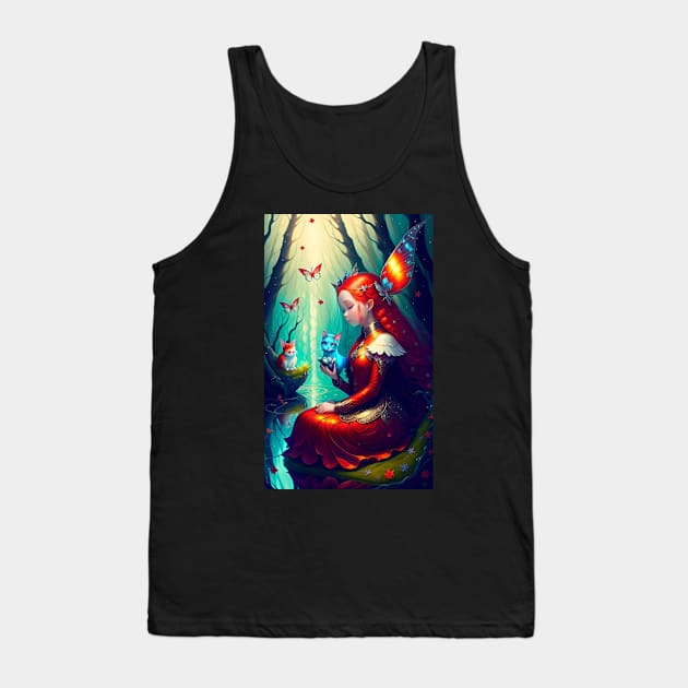 Fairy with kittens Tank Top by Love of animals